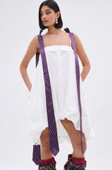 OFFICE SIREN POPLIN MINI DRESS