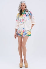 ROSE FLORAL BUTTON DOWN