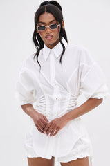 SHAR BUTTON DOWN WITH SIDE TIES