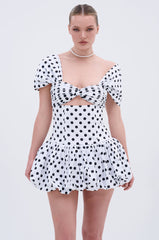 CUTEST ONE AT THE FUNCTION POLKA DOT MINI DRESS