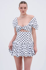 CUTEST ONE AT THE FUNCTION POLKA DOT MINI DRESS