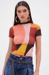 ABSTRACT THOUGHTS MESH SHORT SLEEVE TEE