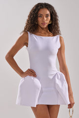 DERBY DAYS BANDAGE MINI DRESS IN WHITE