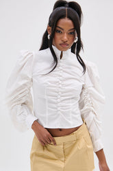 GIVE ME LOVE WHITE BLOUSE