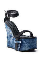 AZALEA WANG CLIO DENIM SANDAL