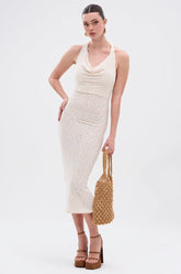 ALWAYS BEST DRESSED MIDI DRESS IN IVORY