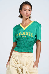 BRASIL RUCHED JERSEY