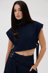 YOU A REAL ONE DENIM BLOUSE