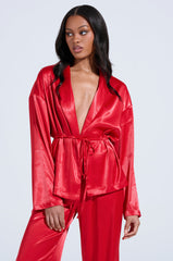 HOLD ONTO ME TIE FRONT BLOUSE