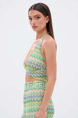 JUST A FEELING CROCHET HALTER TOP