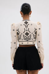 BELLINI FLORAL TIE FRONT TOP