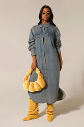 COMFORT QUEEN CHAMBRAY LONG DUSTER