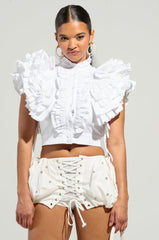 OVER AND OVER RUFFLE TOP