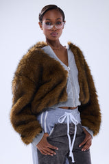 BEST OF BOTH WORLDS REVERSIBLE FUR SWEATSHIRT