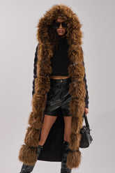 WARM ME UP LONG CARDIGAN WITH FUR