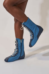 AZALEA WANG PASSER NAVY FLAT SNEAKER