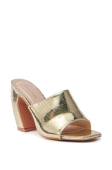 AZALEA WANG SYBELLA GOLD CROC SANDAL