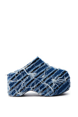 AZALEA WANG TEATREE DENIM CLOG
