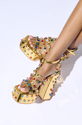 AZALEA WANG VIANNI GOLD CHUNKY SANDAL