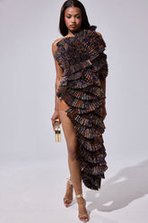 LUST FOR LIFE ASYMMETRICAL BROCADE TOP