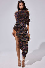 LUST FOR LIFE ASYMMETRICAL BROCADE TOP