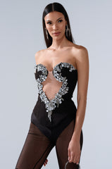 SHINE ON ME RHINESTONE CORSET