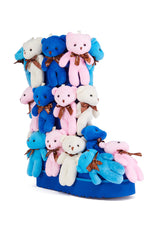 AZALEA WANG HONEY PIE TEDDY BEAR FLAT BOOT IN MULTI