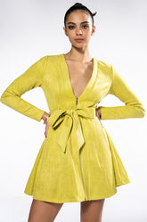 SEXY FAUX SUEDE DRESSY MINI