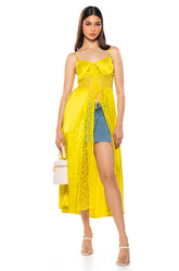 ZANE MAXI CORSET TOP IN YELLOW