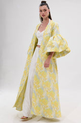 VENICE BROCADE PUFF SLEEVE DUSTER