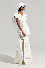 DON'T MESS WITH ME COLLARED MAXI DRESS