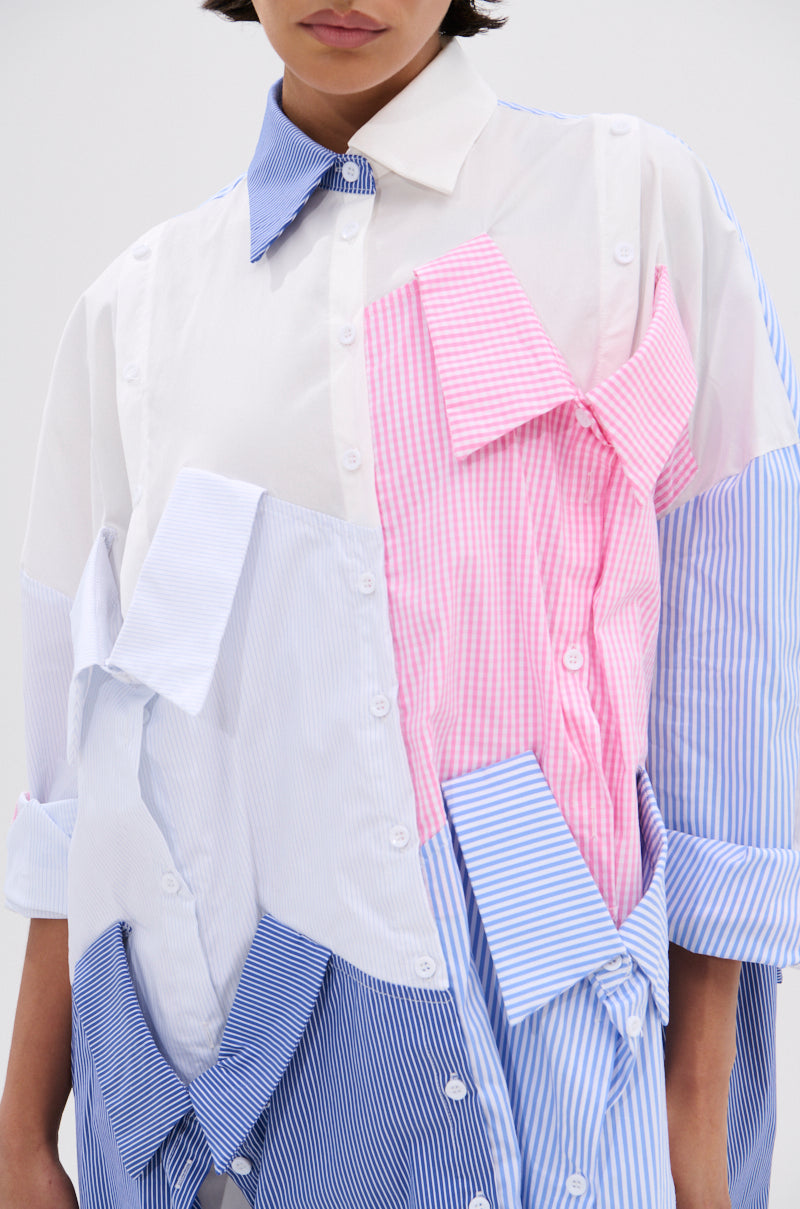 MY BOYFRIENDS SHIRT POPLIN MINI DRESS