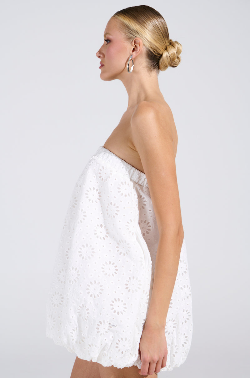 ALL FOR LOVE BUBBLE MINI DRESS