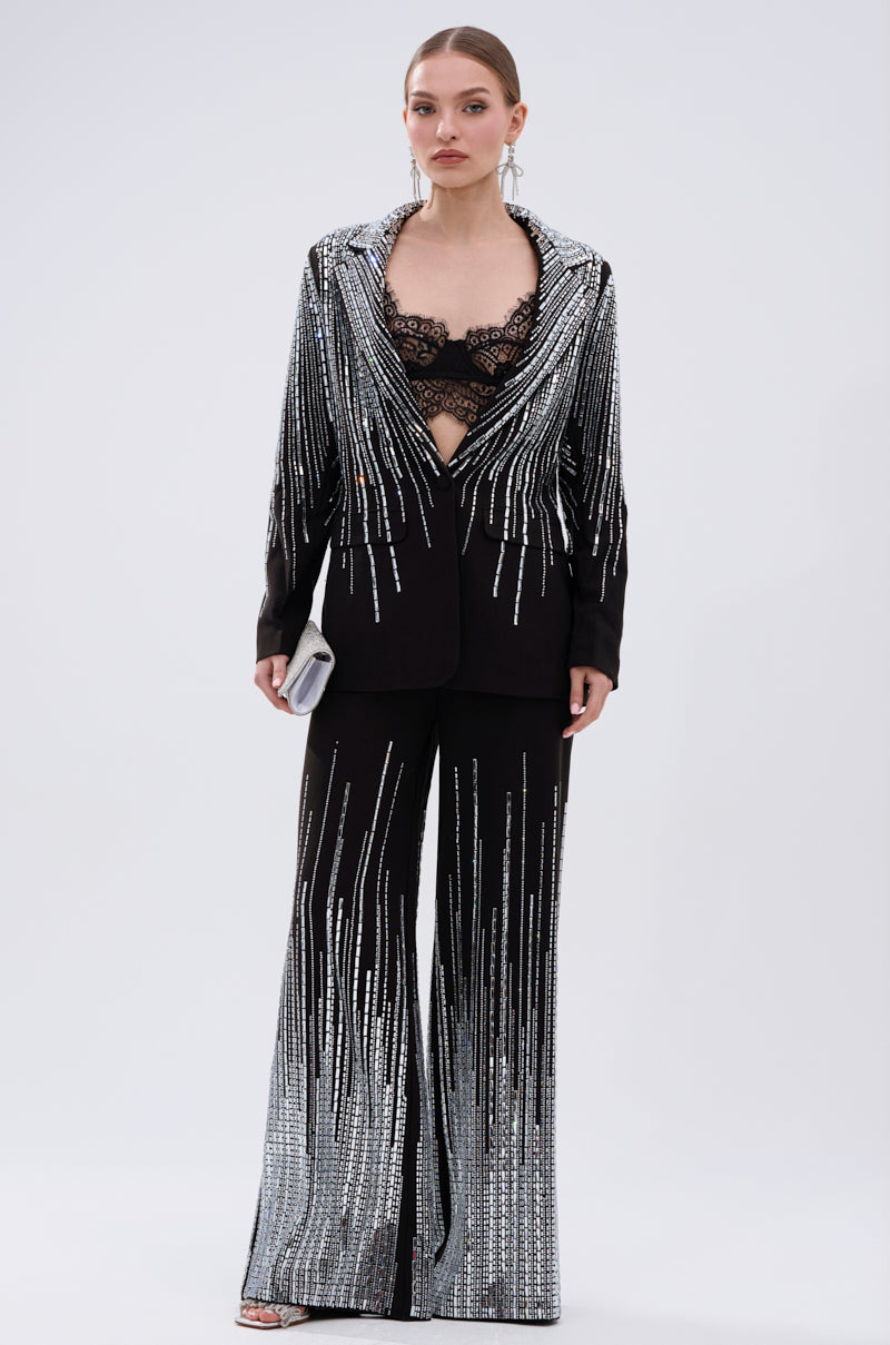 MILA EMBELLISHED BLAZER IN BLACK