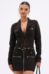 A LITTLE BIT OF BUSINESS BLAZER DRESS