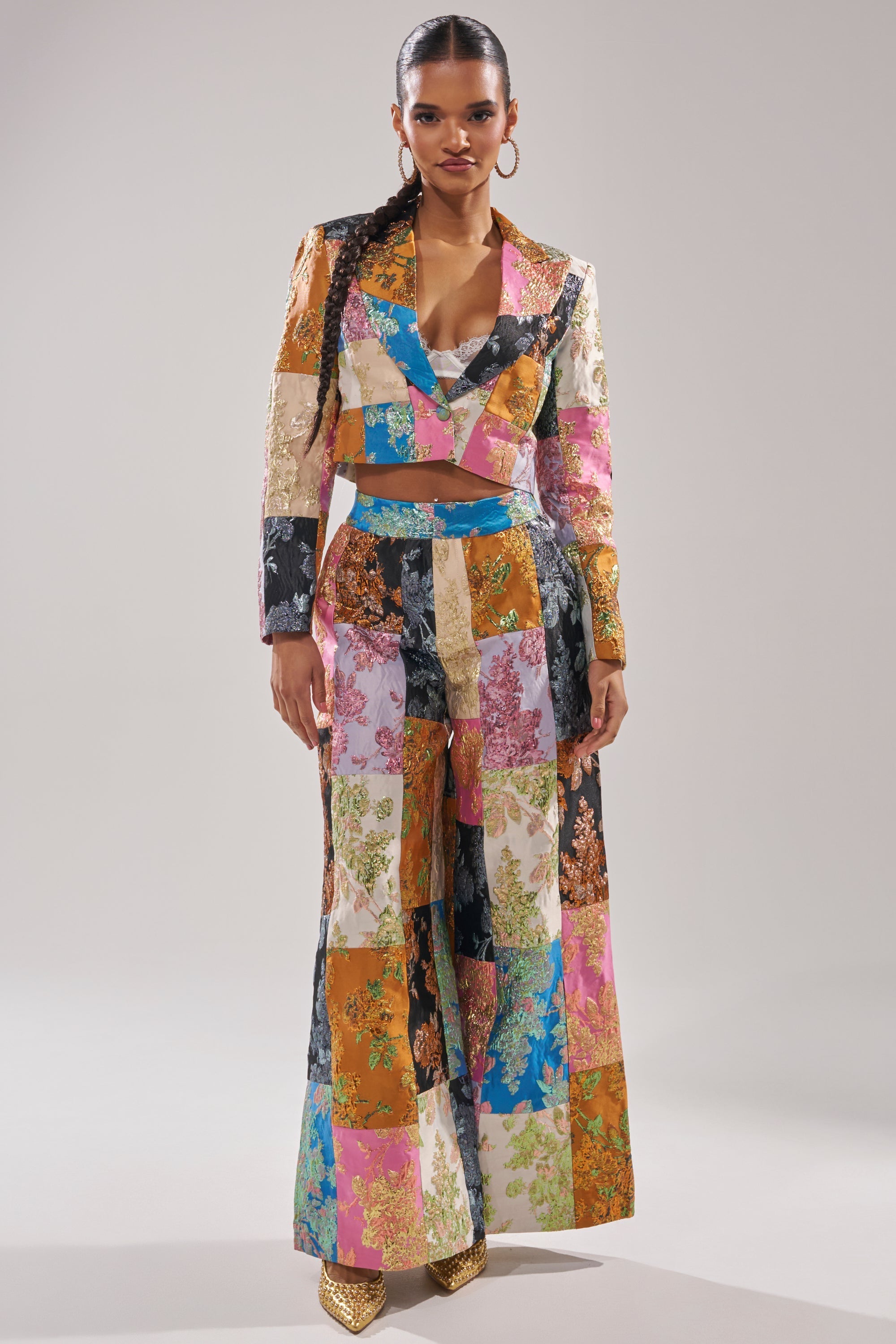 LOLITA PATCHWORK BROCADE TROUSER