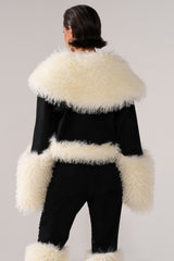 SITTING PRETTY FUR TRIM DENIM JACKET