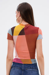 ABSTRACT THOUGHTS MESH SHORT SLEEVE TEE