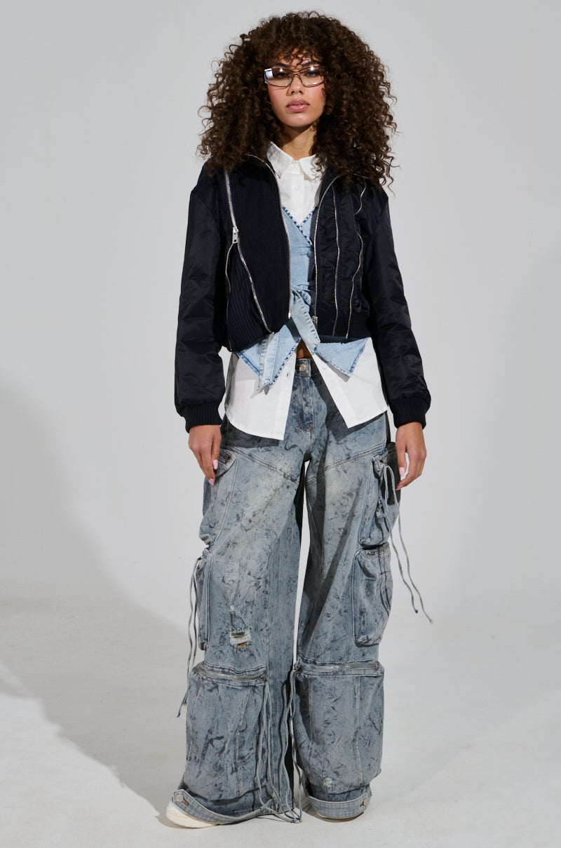 DUKE ZIPPER DETAIL BOMBER