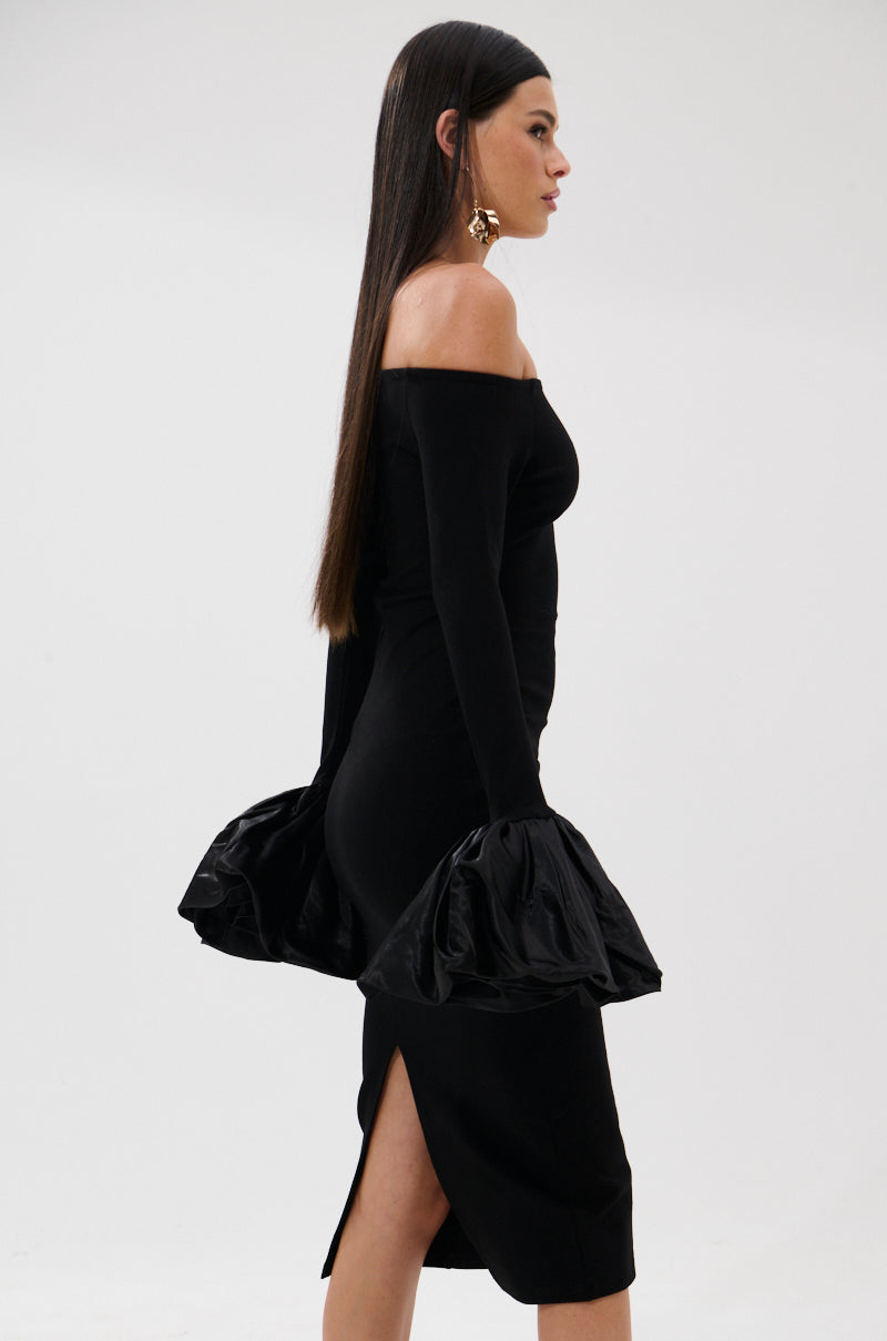 CLASS WITH A LITTLE BIT OF SASS MIDI DRESS