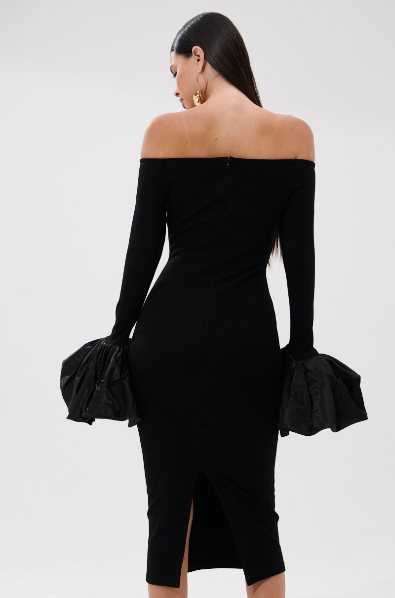 CLASS WITH A LITTLE BIT OF SASS MIDI DRESS