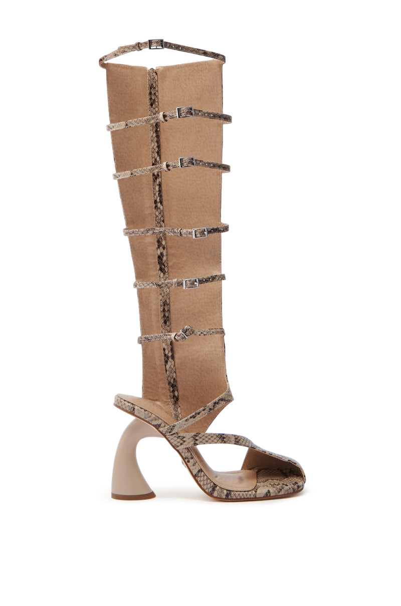 AZALEA WANG ANDRIUS SNAKE CHUNKY GLADIATOR SANDAL