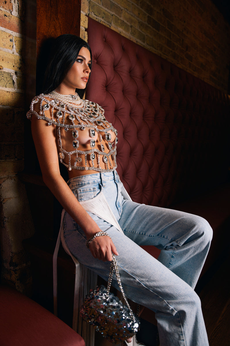 RUBY QUEEN RHINESTONE BLOUSE