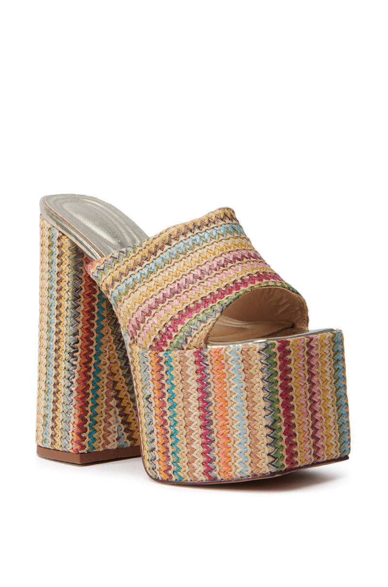 AZALEA WANG EMBERS MULTI CHUNKY PLATFORM SANDAL