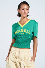 BRASIL RUCHED JERSEY