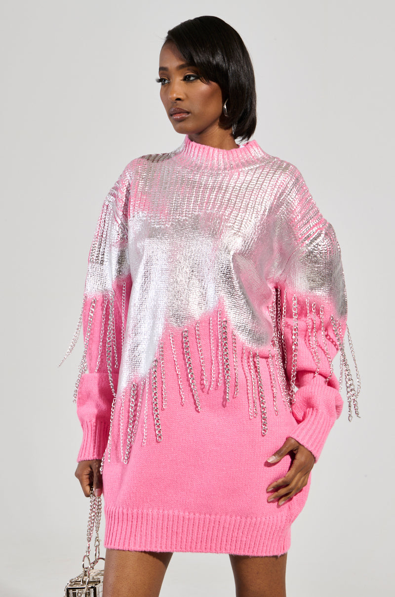 MAKE PINK LIKE SWEATER