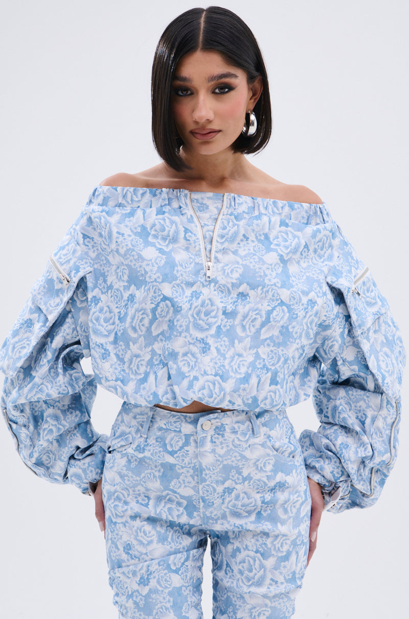 FLORAL LIFE OFF THE SHOULDER BLOUSE