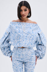 FLORAL LIFE OFF THE SHOULDER BLOUSE