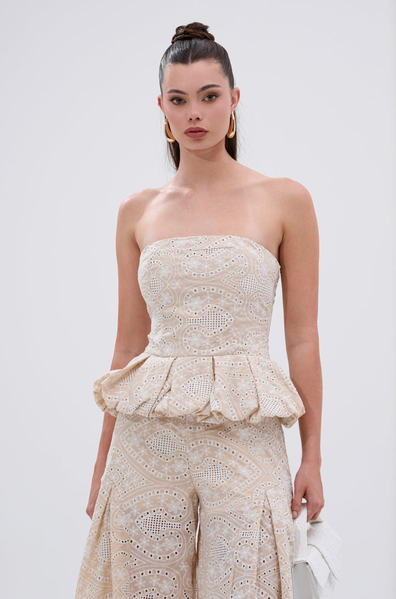 SUMMER TIME BLISS EYELET CORSET
