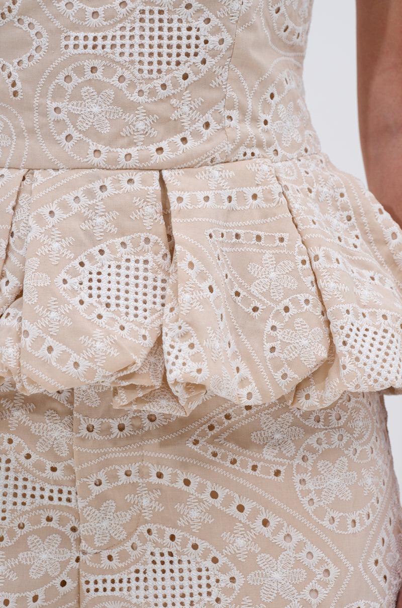 SUMMER TIME BLISS EYELET CORSET